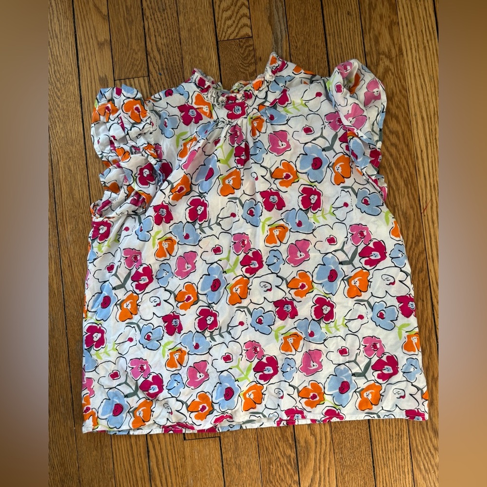 THML Floral Ruffle Sleeve Blouse - Size Medium